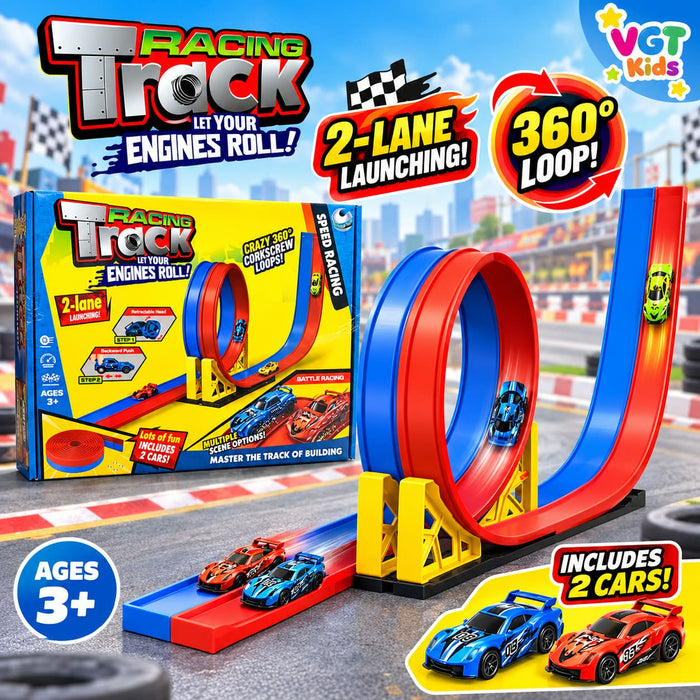 Racing Track Set 360° Loop Dual-Lane Speed Racing