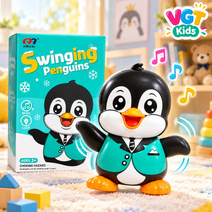 Swinging Penguin– Walking, Music & Colorful Lights
