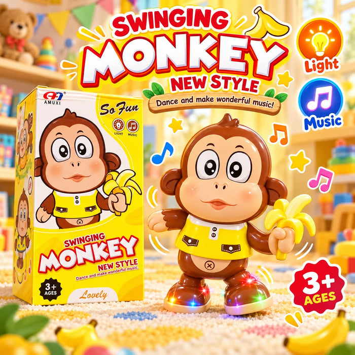 Swinging Monkey Musical with Lights