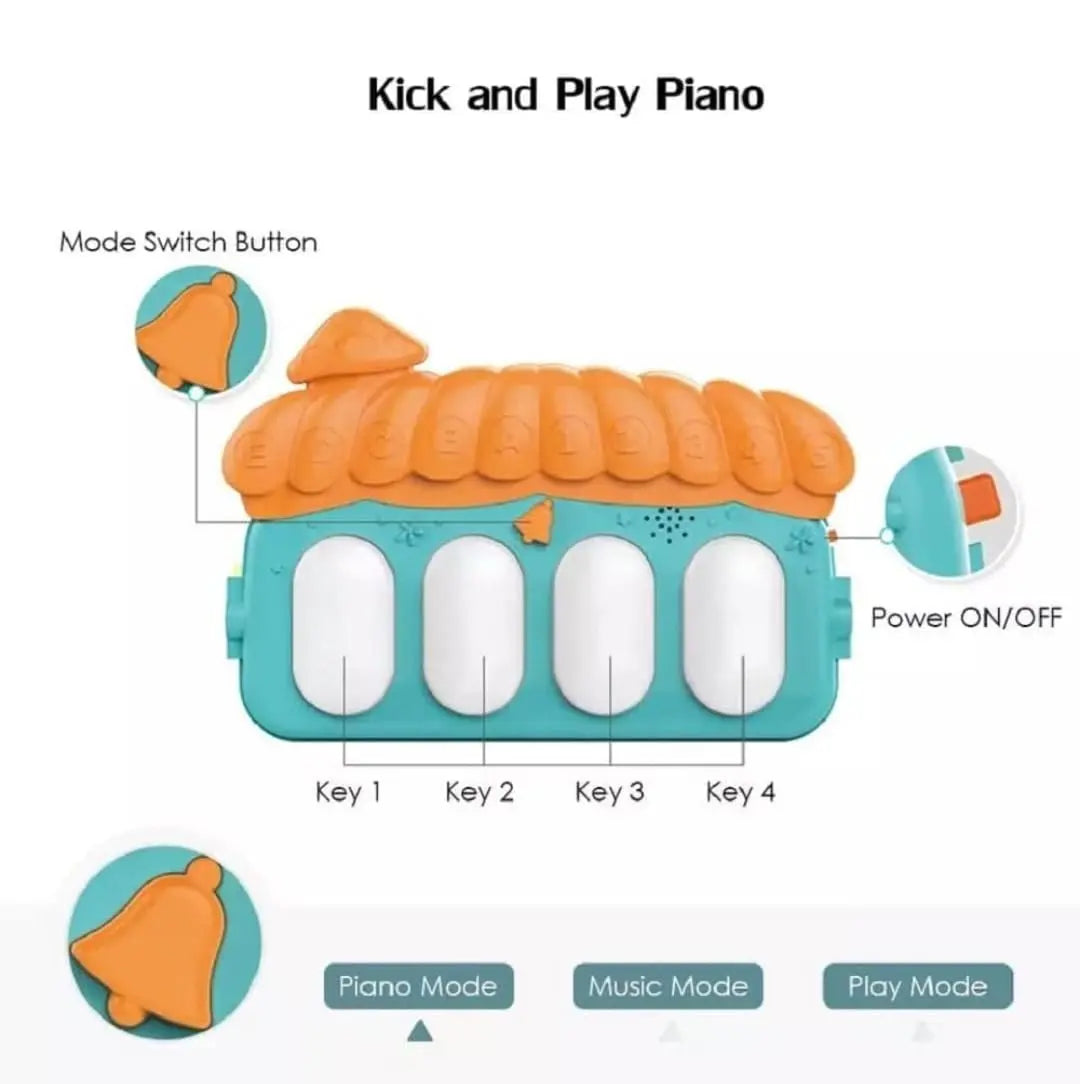 Huanger Baby Gym Piano with Lights and Music