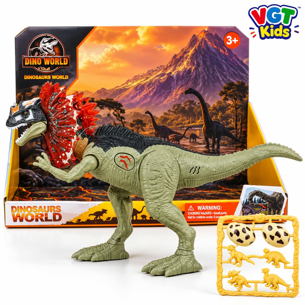 Dino World Dinosaur Large Dinosaur Figure with Eggs & Music