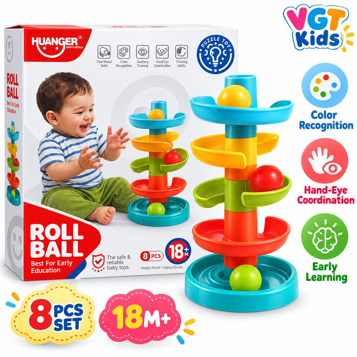 Roll Ball Tower Toy Early Learning & Motor Skills