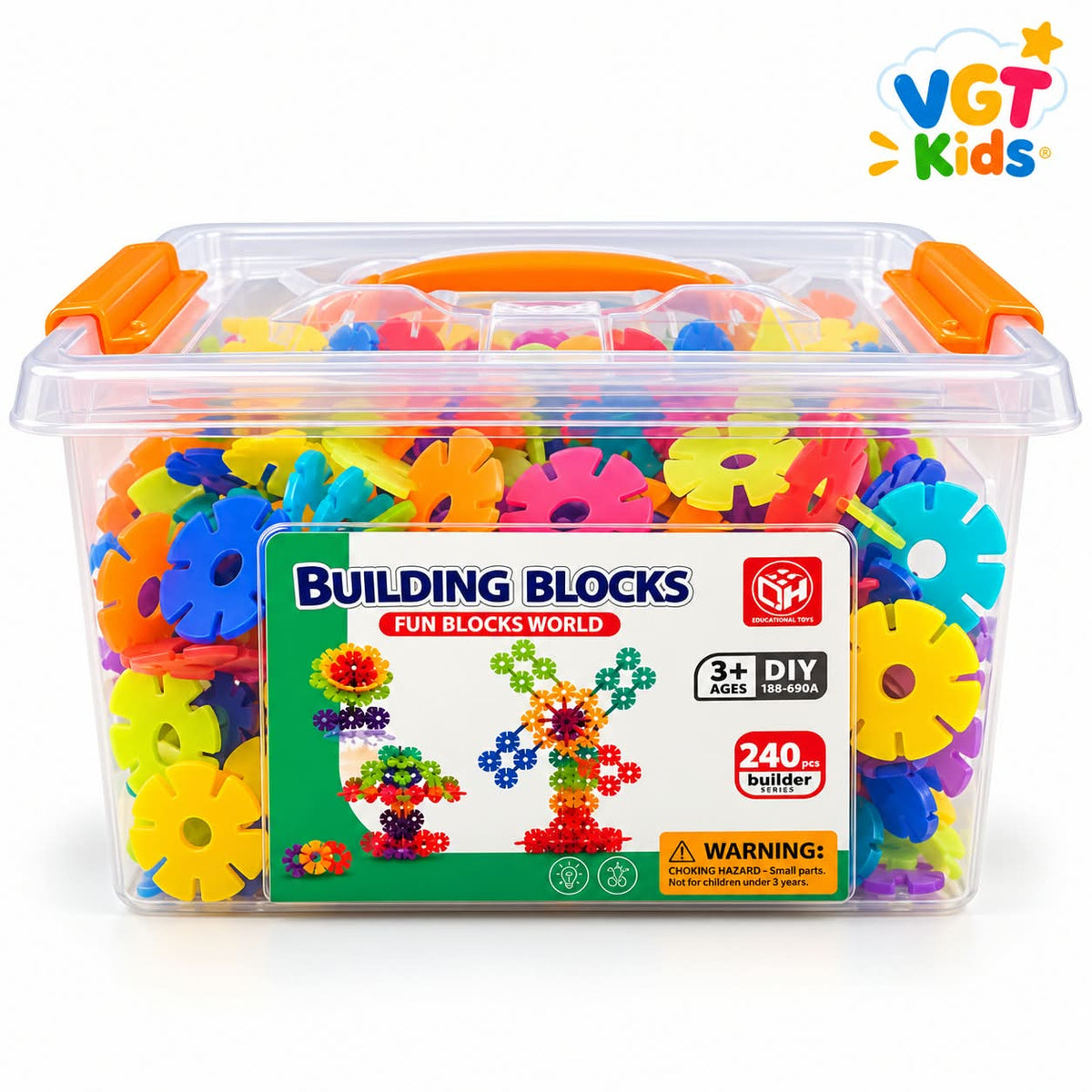 240 Pcs Flower Building Blocks Set Creative DIY Construction