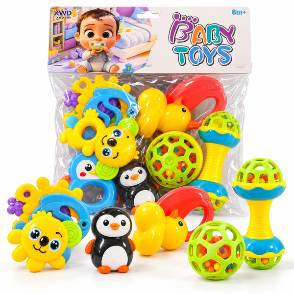 Baby Rattle & Teether 10 Pcs Set