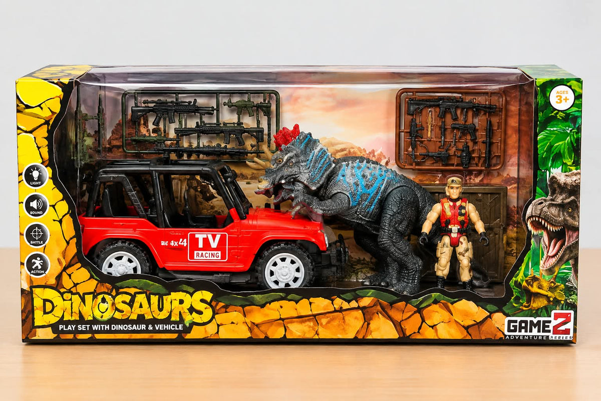 Dinosaur Safari Adventure Playset – Jeep & Action Figure 🦖🚙