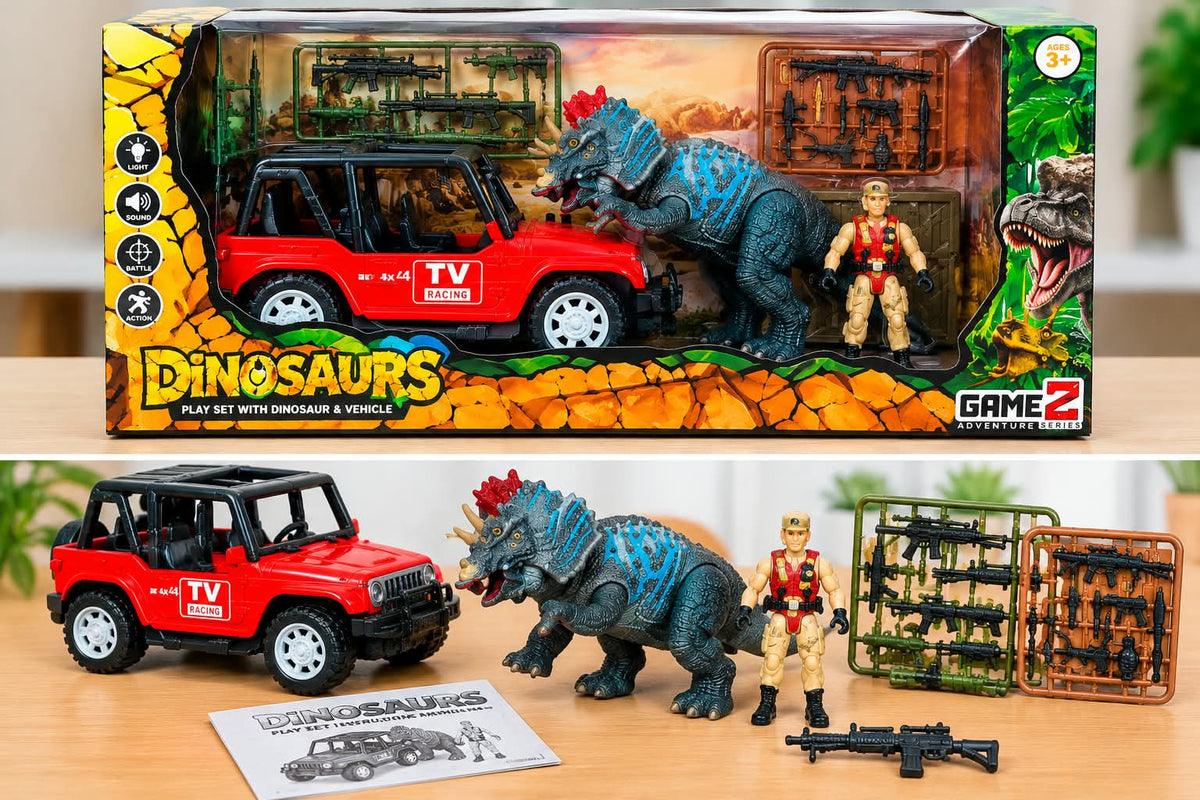 Dinosaur Safari Adventure Playset – Jeep & Action Figure 🦖🚙