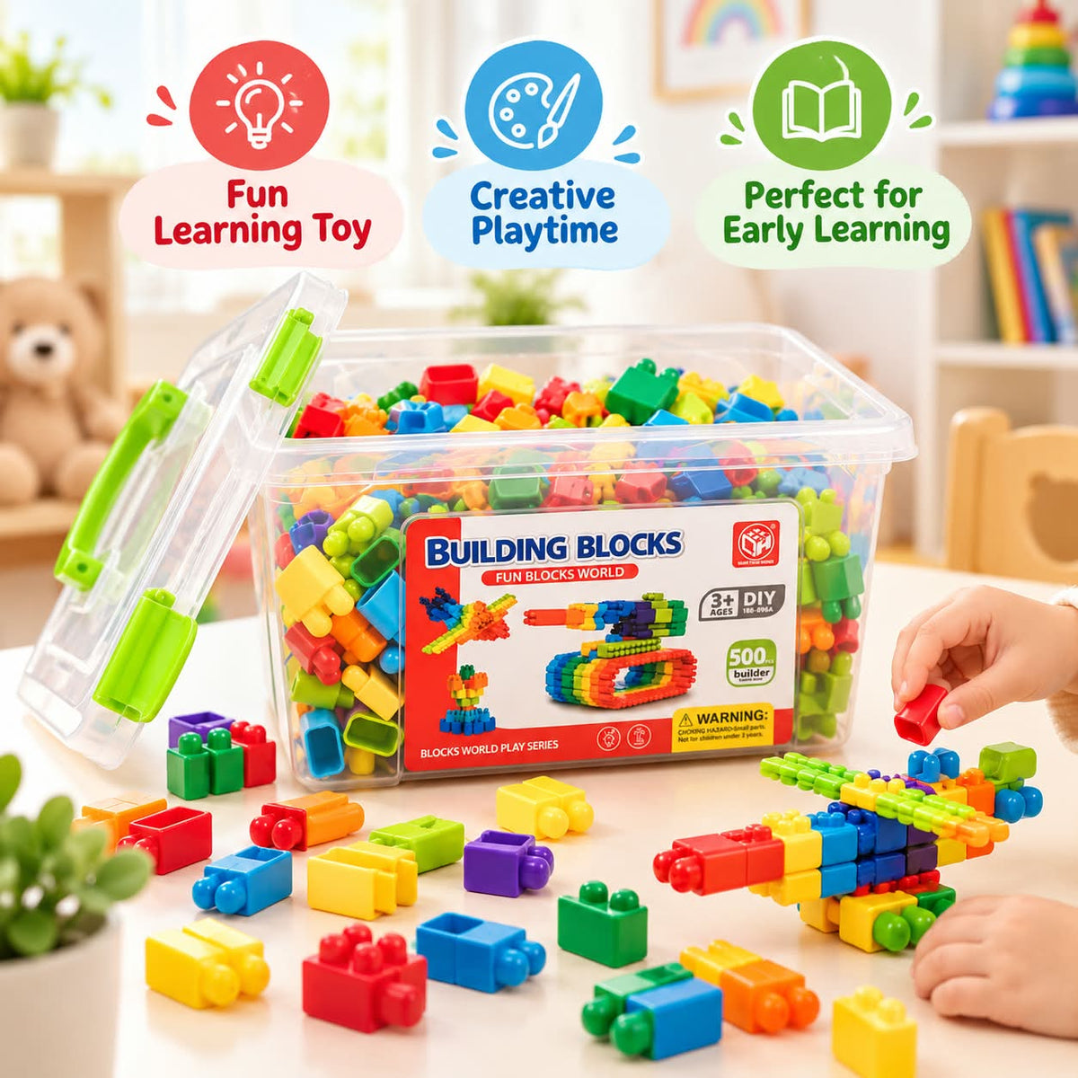 500 Pcs Building Blocks Set – Creative Learning