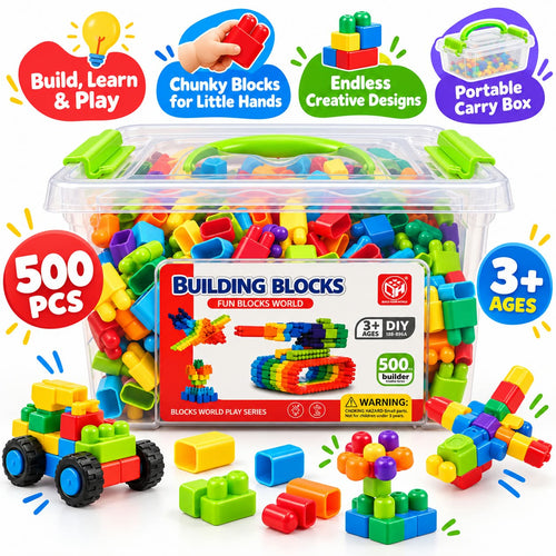 500 Pcs Building Blocks Set – Creative Learning