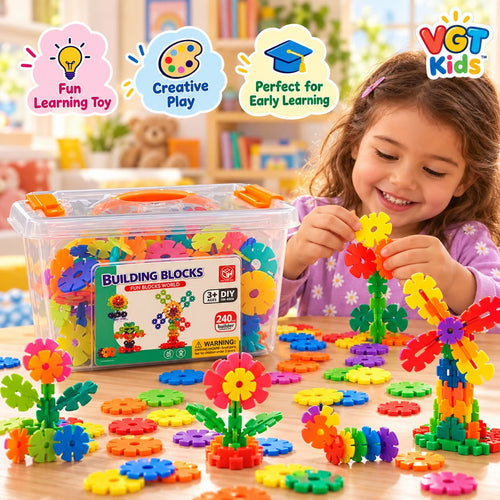 240 Pcs Flower Building Blocks Set Creative DIY Construction
