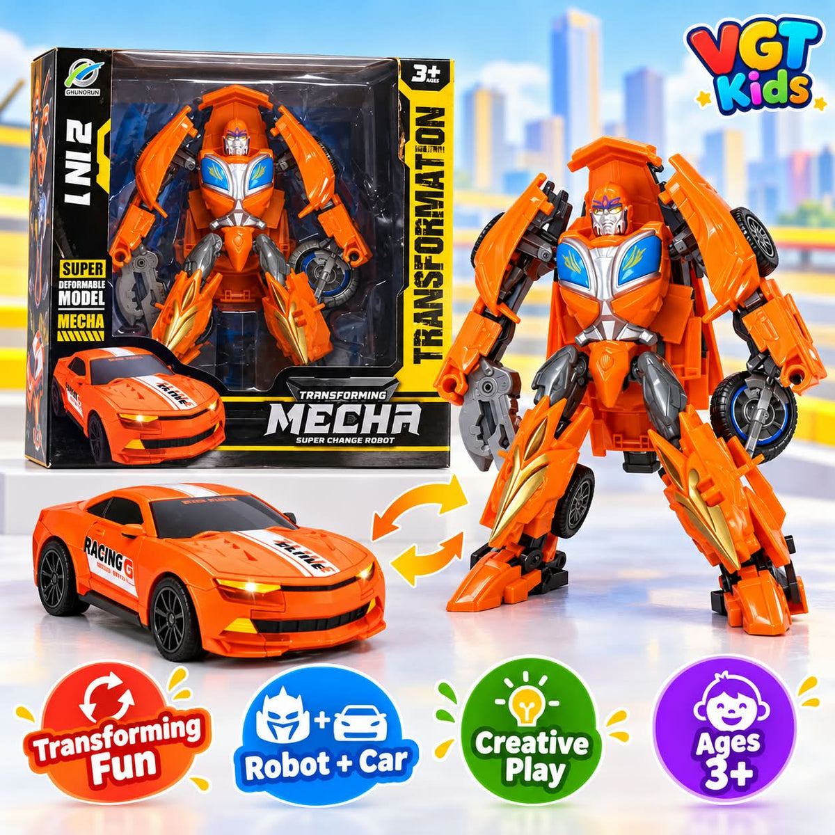 Transforming Robot Car 2-in-1 Mecha Robot