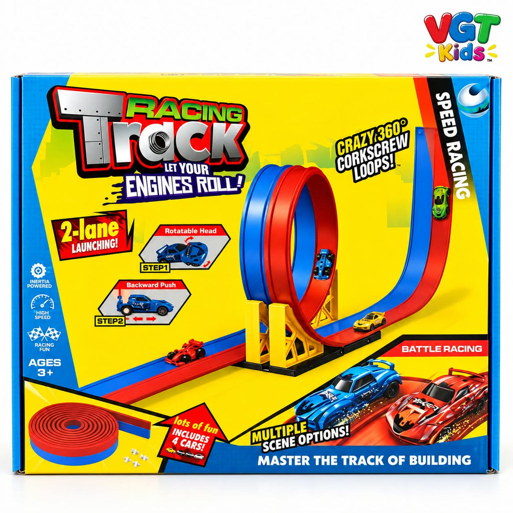Racing Track Set 360° Loop Dual-Lane Speed Racing