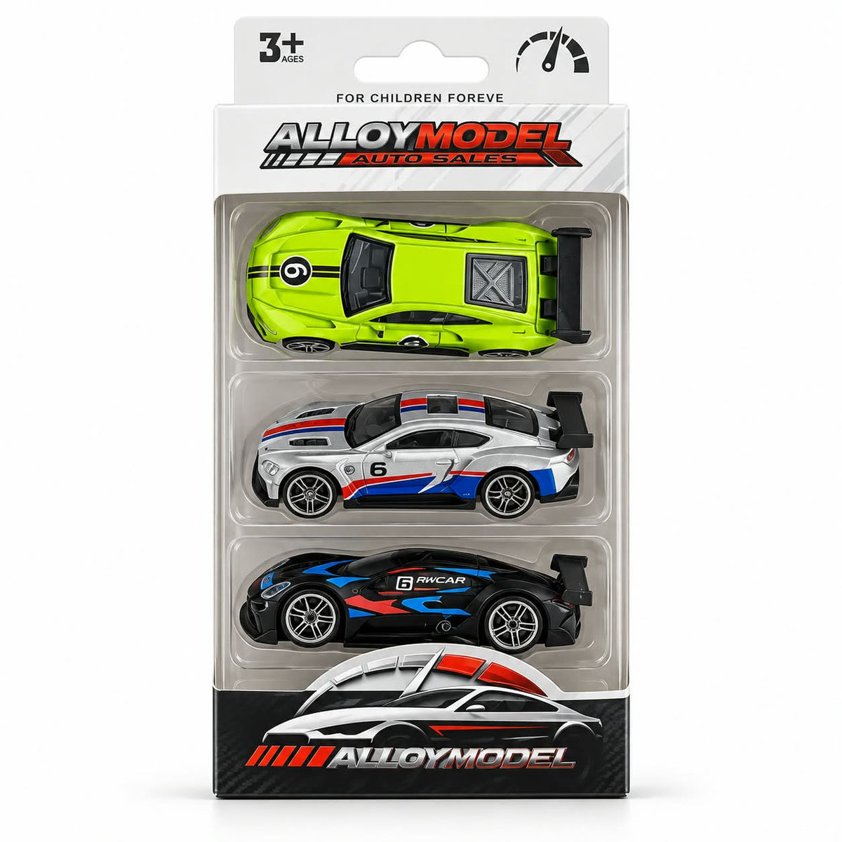 3 Piece Alloy Model Toy Car Set