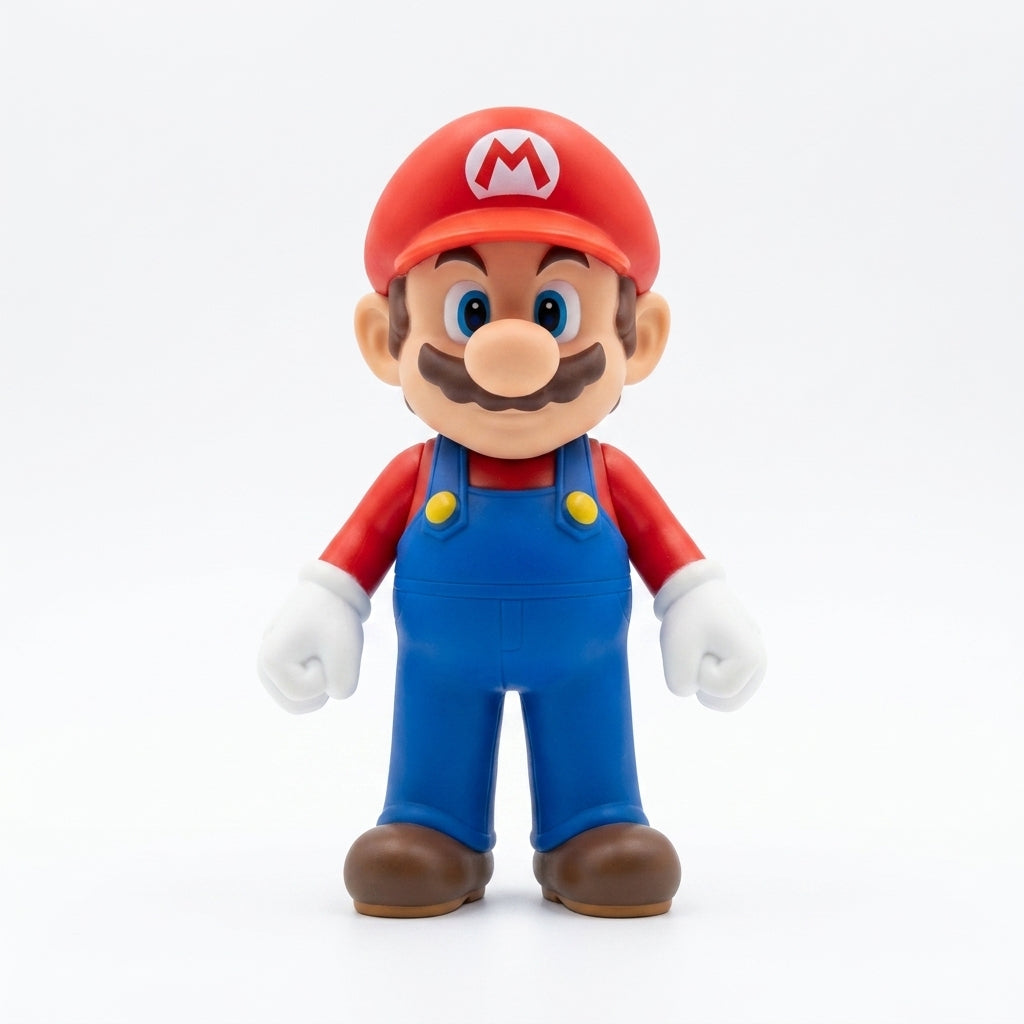 Super Mario collectible figure standing front-on on white background