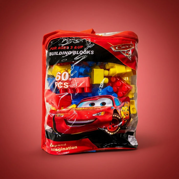 Cars 3 Building Blocks — 60 Piece Set in Zip Carry Bag
