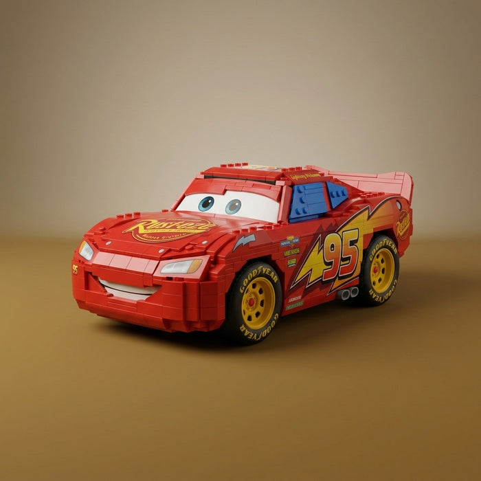 Lightning McQueen Brick Build Model — Assembled Display Car