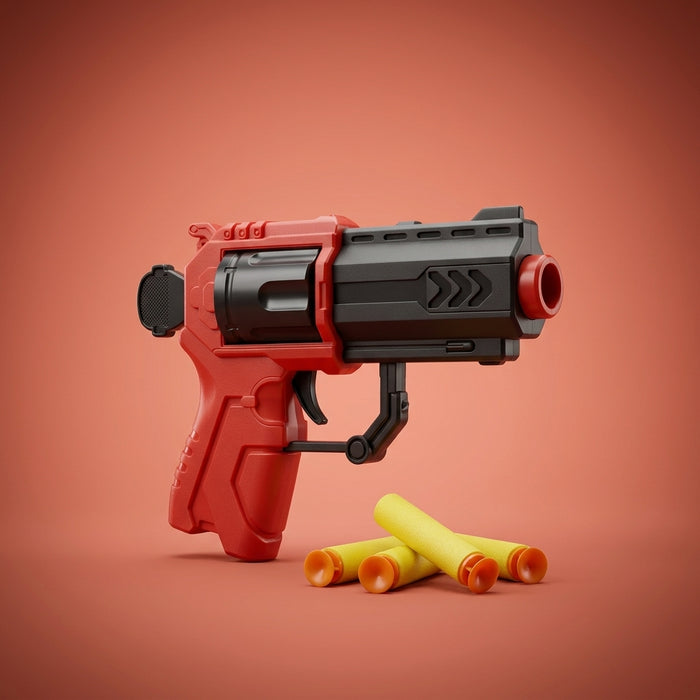 Foam Dart Revolver Blaster with 4 Darts
