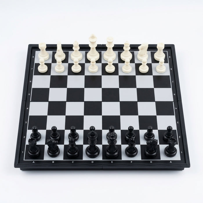 Chess Set — Folding Magnetic Board with Electronic Travel Chess