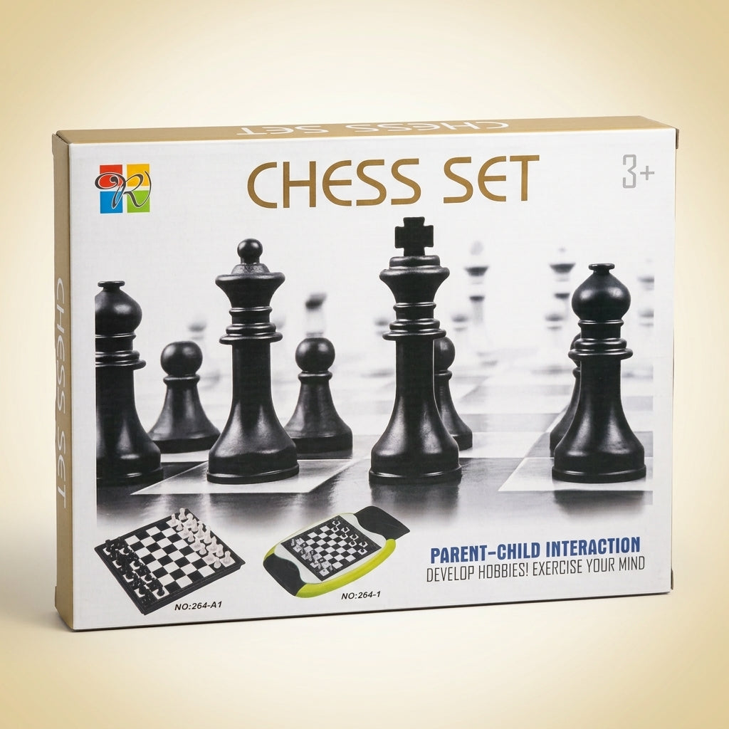 Chess Set retail box, sealed, front view